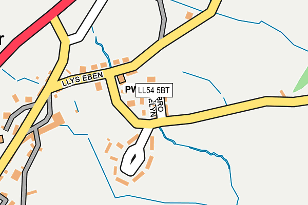 LL54 5BT map - OS OpenMap – Local (Ordnance Survey) LL54 5BT map - OS OpenMap – Local (Ordnance Survey)