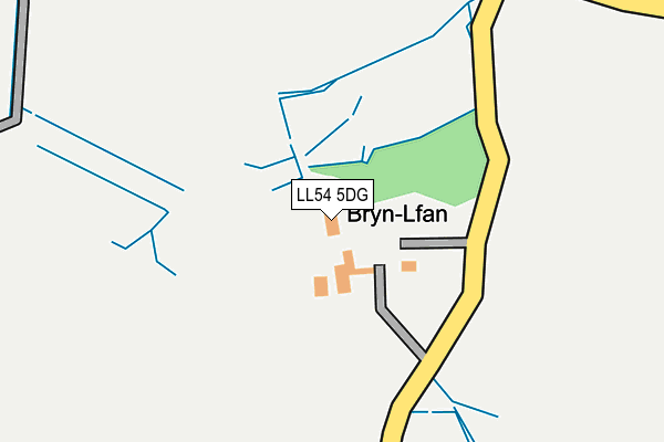LL54 5DG map - OS OpenMap – Local (Ordnance Survey) LL54 5DG map - OS OpenMap – Local (Ordnance Survey)