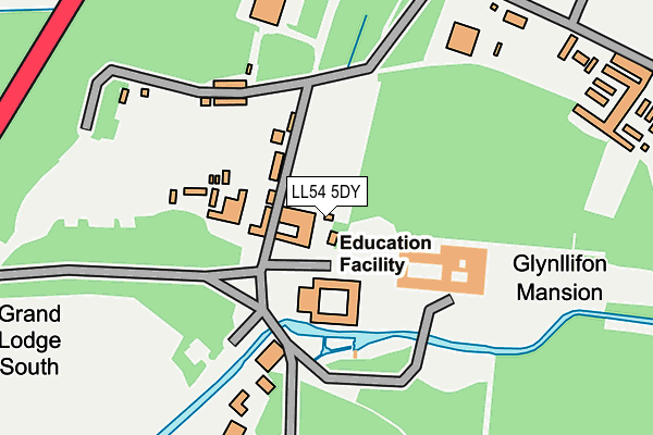 LL54 5DY map - OS OpenMap – Local (Ordnance Survey) LL54 5DY map - OS OpenMap – Local (Ordnance Survey)