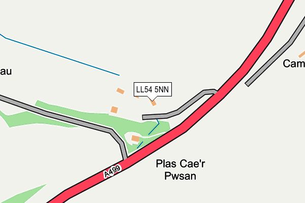 LL54 5NN map - OS OpenMap – Local (Ordnance Survey) LL54 5NN map - OS OpenMap – Local (Ordnance Survey)