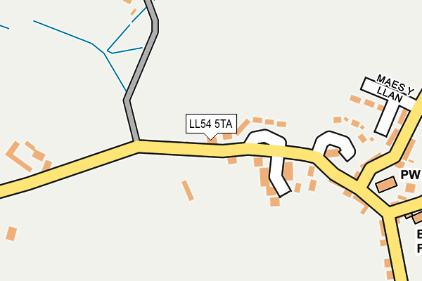 LL54 5TA map - OS OpenMap – Local (Ordnance Survey) LL54 5TA map - OS OpenMap – Local (Ordnance Survey)