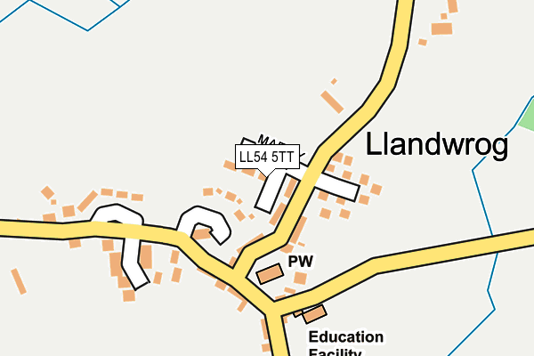 LL54 5TT map - OS OpenMap – Local (Ordnance Survey) LL54 5TT map - OS OpenMap – Local (Ordnance Survey)
