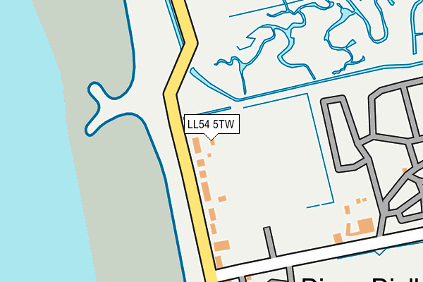 LL54 5TW map - OS OpenMap – Local (Ordnance Survey) LL54 5TW map - OS OpenMap – Local (Ordnance Survey)