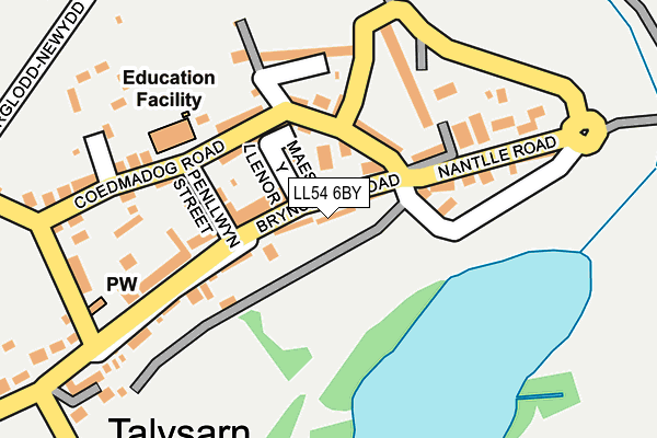 LL54 6BY map - OS OpenMap – Local (Ordnance Survey) LL54 6BY map - OS OpenMap – Local (Ordnance Survey)