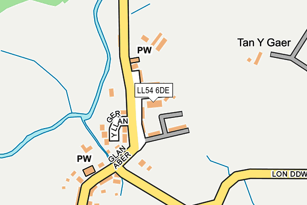 LL54 6DE map - OS OpenMap – Local (Ordnance Survey) LL54 6DE map - OS OpenMap – Local (Ordnance Survey)
