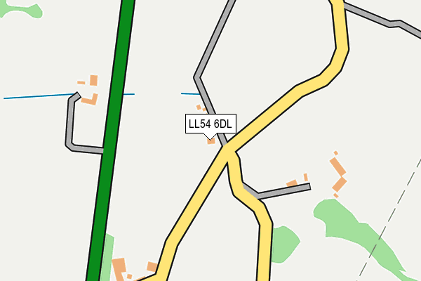 LL54 6DL map - OS OpenMap – Local (Ordnance Survey) LL54 6DL map - OS OpenMap – Local (Ordnance Survey)