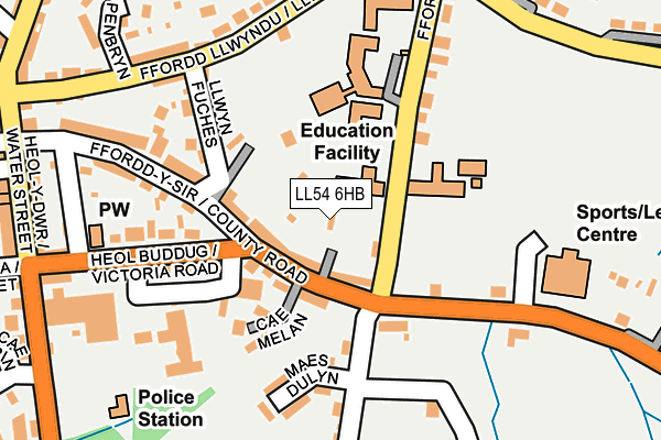 LL54 6HB map - OS OpenMap – Local (Ordnance Survey) LL54 6HB map - OS OpenMap – Local (Ordnance Survey)
