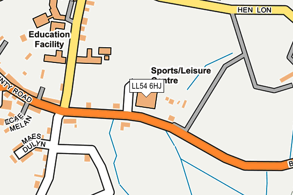 LL54 6HJ map - OS OpenMap – Local (Ordnance Survey) LL54 6HJ map - OS OpenMap – Local (Ordnance Survey)
