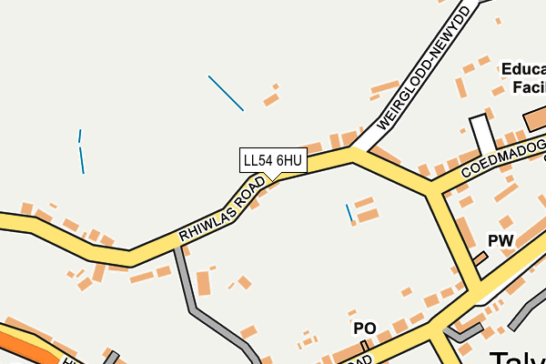 LL54 6HU map - OS OpenMap – Local (Ordnance Survey) LL54 6HU map - OS OpenMap – Local (Ordnance Survey)