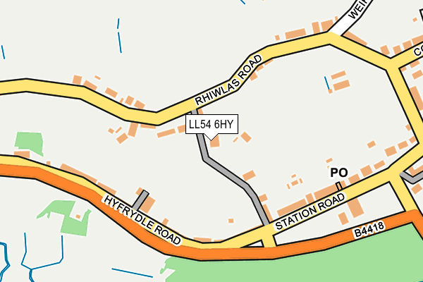 LL54 6HY map - OS OpenMap – Local (Ordnance Survey) LL54 6HY map - OS OpenMap – Local (Ordnance Survey)