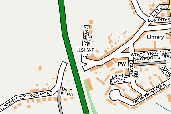 LL54 6NP map - OS OpenMap – Local (Ordnance Survey) LL54 6NP map - OS OpenMap – Local (Ordnance Survey)