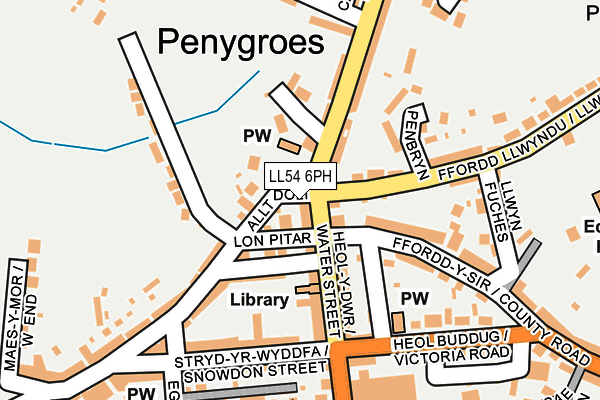 LL54 6PH map - OS OpenMap – Local (Ordnance Survey)