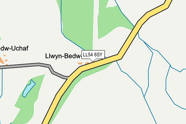 LL54 6SY map - OS OpenMap – Local (Ordnance Survey) LL54 6SY map - OS OpenMap – Local (Ordnance Survey)