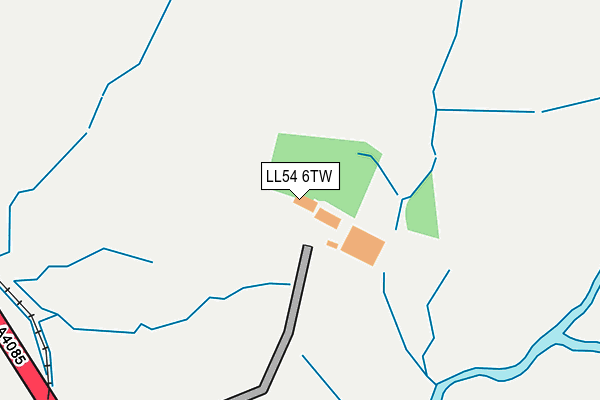 LL54 6TW map - OS OpenMap – Local (Ordnance Survey) LL54 6TW map - OS OpenMap – Local (Ordnance Survey)