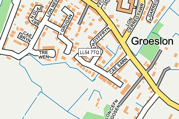 LL54 7TQ map - OS OpenMap – Local (Ordnance Survey) LL54 7TQ map - OS OpenMap – Local (Ordnance Survey)