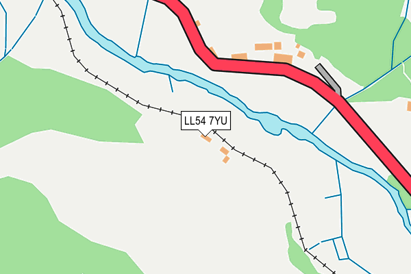 LL54 7YU map - OS OpenMap – Local (Ordnance Survey) LL54 7YU map - OS OpenMap – Local (Ordnance Survey)