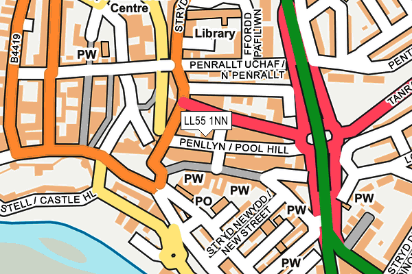 LL55 1NN map - OS OpenMap – Local (Ordnance Survey) LL55 1NN map - OS OpenMap – Local (Ordnance Survey)