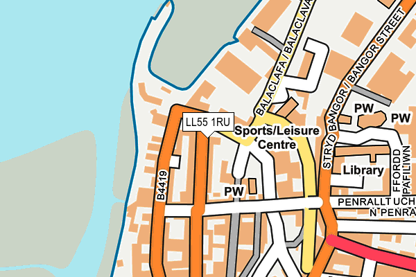LL55 1RU map - OS OpenMap – Local (Ordnance Survey) LL55 1RU map - OS OpenMap – Local (Ordnance Survey)