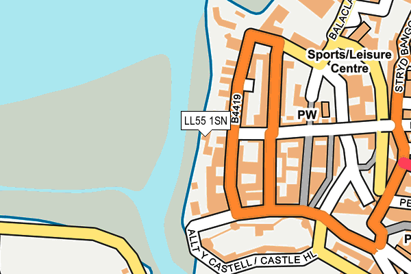 LL55 1SN map - OS OpenMap – Local (Ordnance Survey) LL55 1SN map - OS OpenMap – Local (Ordnance Survey)
