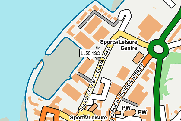 LL55 1SQ map - OS OpenMap – Local (Ordnance Survey) LL55 1SQ map - OS OpenMap – Local (Ordnance Survey)