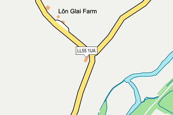 LL55 1UA map - OS OpenMap – Local (Ordnance Survey) LL55 1UA map - OS OpenMap – Local (Ordnance Survey)