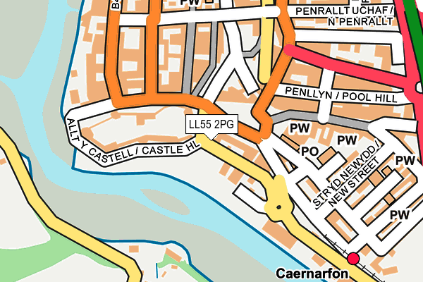 LL55 2PG map - OS OpenMap – Local (Ordnance Survey) LL55 2PG map - OS OpenMap – Local (Ordnance Survey)