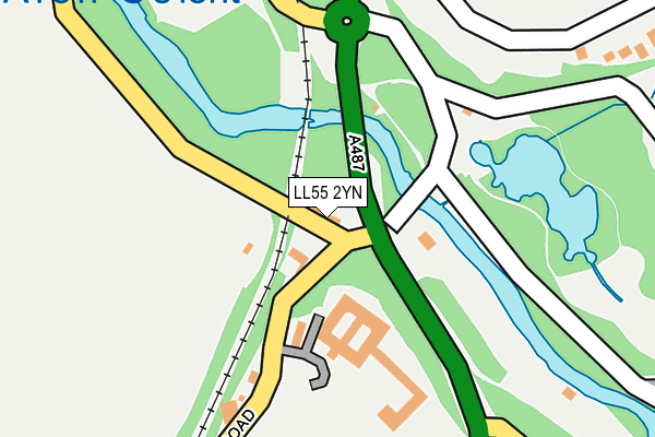 LL55 2YN map - OS OpenMap – Local (Ordnance Survey) LL55 2YN map - OS OpenMap – Local (Ordnance Survey)