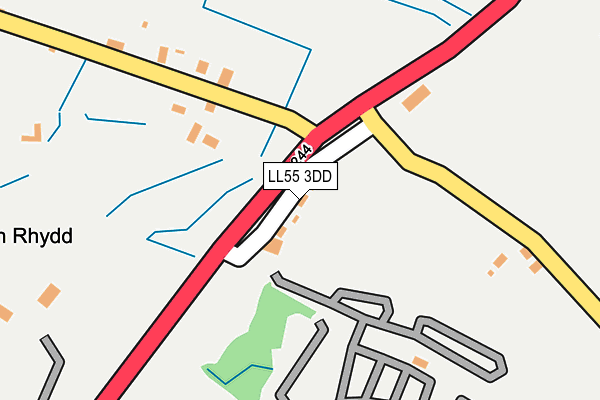 LL55 3DD map - OS OpenMap – Local (Ordnance Survey) LL55 3DD map - OS OpenMap – Local (Ordnance Survey)
