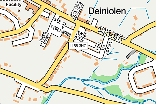 LL55 3HG map - OS OpenMap – Local (Ordnance Survey) LL55 3HG map - OS OpenMap – Local (Ordnance Survey)