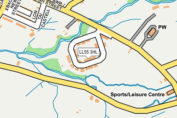 LL55 3HL map - OS OpenMap – Local (Ordnance Survey) LL55 3HL map - OS OpenMap – Local (Ordnance Survey)