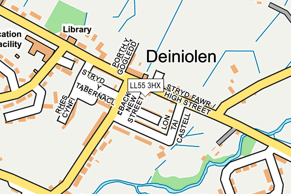 LL55 3HX map - OS OpenMap – Local (Ordnance Survey) LL55 3HX map - OS OpenMap – Local (Ordnance Survey)