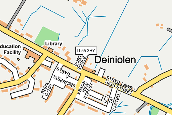 LL55 3HY map - OS OpenMap – Local (Ordnance Survey) LL55 3HY map - OS OpenMap – Local (Ordnance Survey)