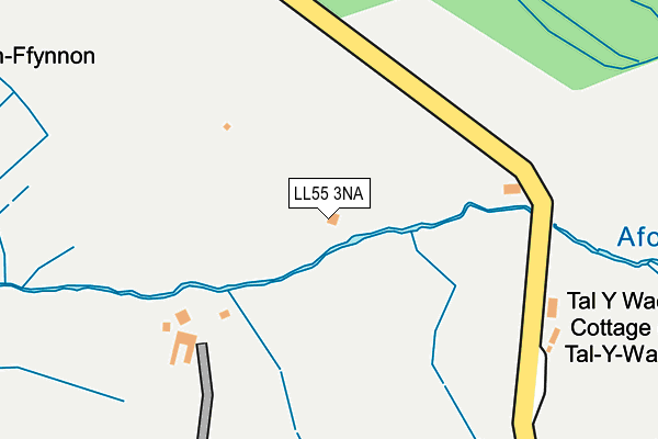 LL55 3NA map - OS OpenMap – Local (Ordnance Survey) LL55 3NA map - OS OpenMap – Local (Ordnance Survey)