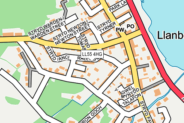 LL55 4HG map - OS OpenMap – Local (Ordnance Survey) LL55 4HG map - OS OpenMap – Local (Ordnance Survey)