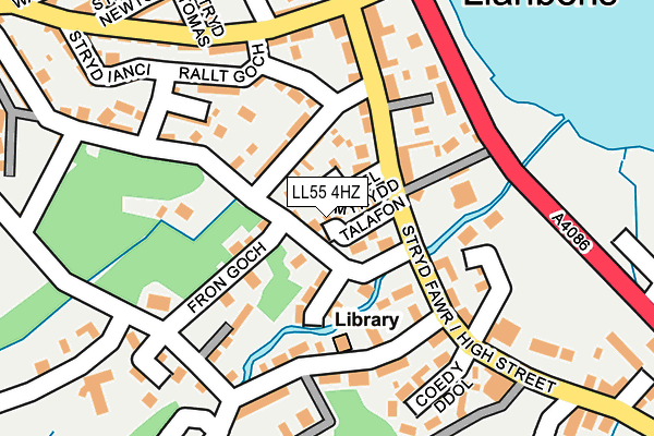 LL55 4HZ map - OS OpenMap – Local (Ordnance Survey) LL55 4HZ map - OS OpenMap – Local (Ordnance Survey)