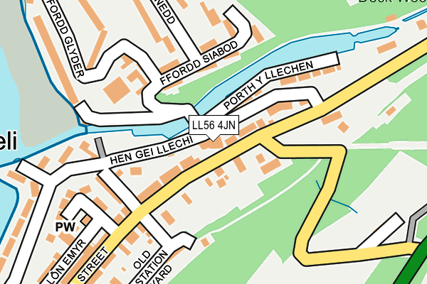 LL56 4JN map - OS OpenMap – Local (Ordnance Survey) LL56 4JN map - OS OpenMap – Local (Ordnance Survey)