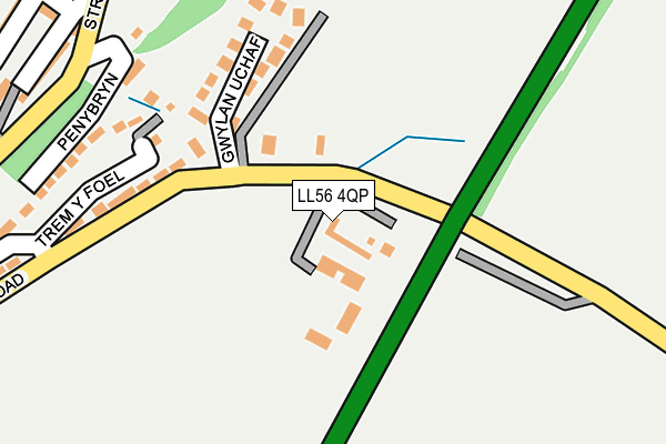 LL56 4QP map - OS OpenMap – Local (Ordnance Survey) LL56 4QP map - OS OpenMap – Local (Ordnance Survey)