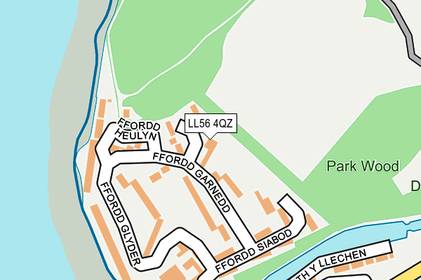 LL56 4QZ map - OS OpenMap – Local (Ordnance Survey)