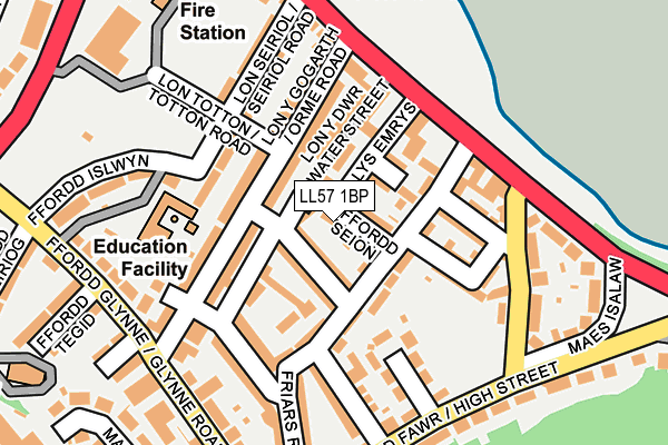 LL57 1BP map - OS OpenMap – Local (Ordnance Survey) LL57 1BP map - OS OpenMap – Local (Ordnance Survey)