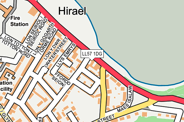 LL57 1DG map - OS OpenMap – Local (Ordnance Survey) LL57 1DG map - OS OpenMap – Local (Ordnance Survey)