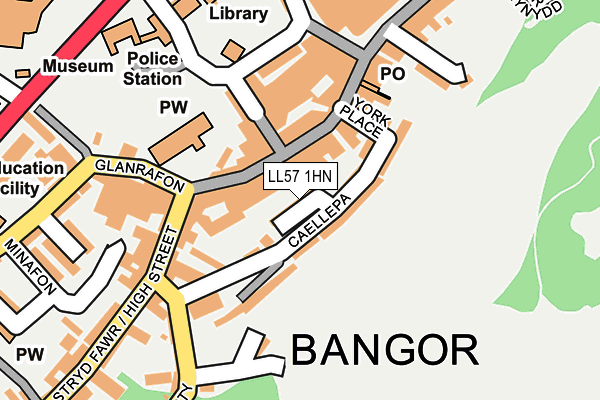 LL57 1HN map - OS OpenMap – Local (Ordnance Survey) LL57 1HN map - OS OpenMap – Local (Ordnance Survey)