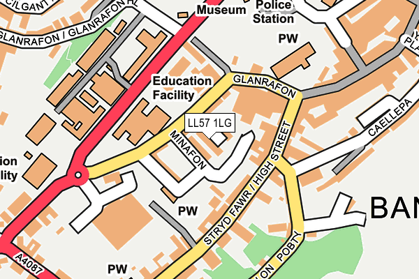 LL57 1LG map - OS OpenMap – Local (Ordnance Survey) LL57 1LG map - OS OpenMap – Local (Ordnance Survey)