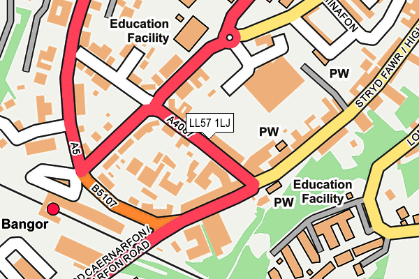 LL57 1LJ map - OS OpenMap – Local (Ordnance Survey) LL57 1LJ map - OS OpenMap – Local (Ordnance Survey)