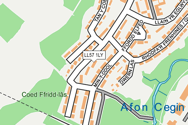 LL57 1LY map - OS OpenMap – Local (Ordnance Survey) LL57 1LY map - OS OpenMap – Local (Ordnance Survey)