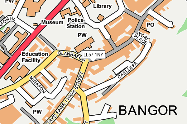 LL57 1NY map - OS OpenMap – Local (Ordnance Survey) LL57 1NY map - OS OpenMap – Local (Ordnance Survey)