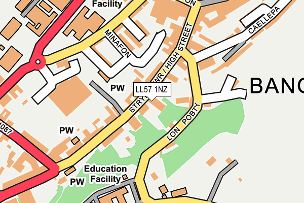 LL57 1NZ map - OS OpenMap – Local (Ordnance Survey) LL57 1NZ map - OS OpenMap – Local (Ordnance Survey)