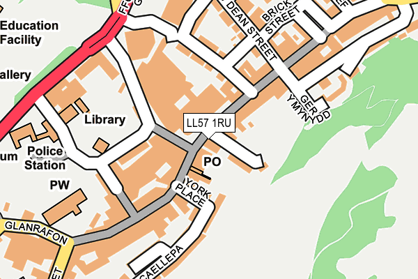 LL57 1RU map - OS OpenMap – Local (Ordnance Survey) LL57 1RU map - OS OpenMap – Local (Ordnance Survey)