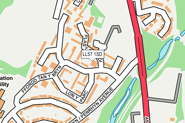 LL57 1SD map - OS OpenMap – Local (Ordnance Survey) LL57 1SD map - OS OpenMap – Local (Ordnance Survey)