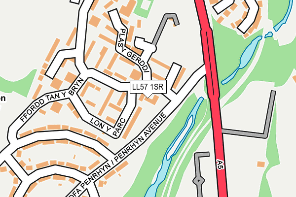 LL57 1SR map - OS OpenMap – Local (Ordnance Survey) LL57 1SR map - OS OpenMap – Local (Ordnance Survey)