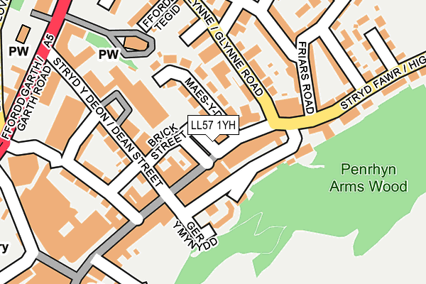 LL57 1YH map - OS OpenMap – Local (Ordnance Survey) LL57 1YH map - OS OpenMap – Local (Ordnance Survey)